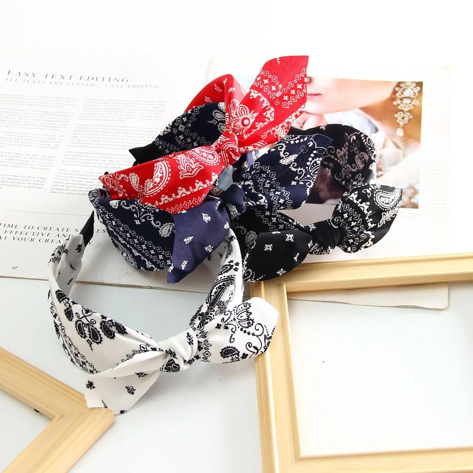 Набор винтажных обручей на голову, фото №5