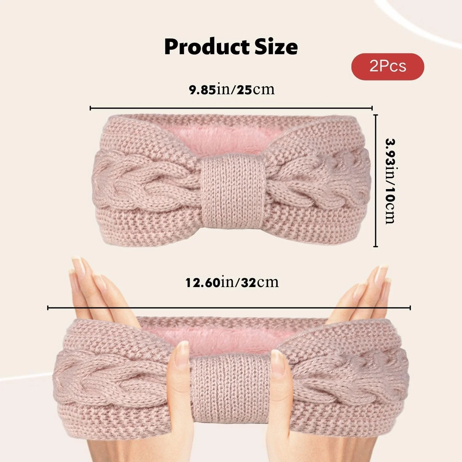 Набір жіночих зимових пов'язок на голову, фото №2 Набір жіночих зимових пов'язок на голову, фото №2