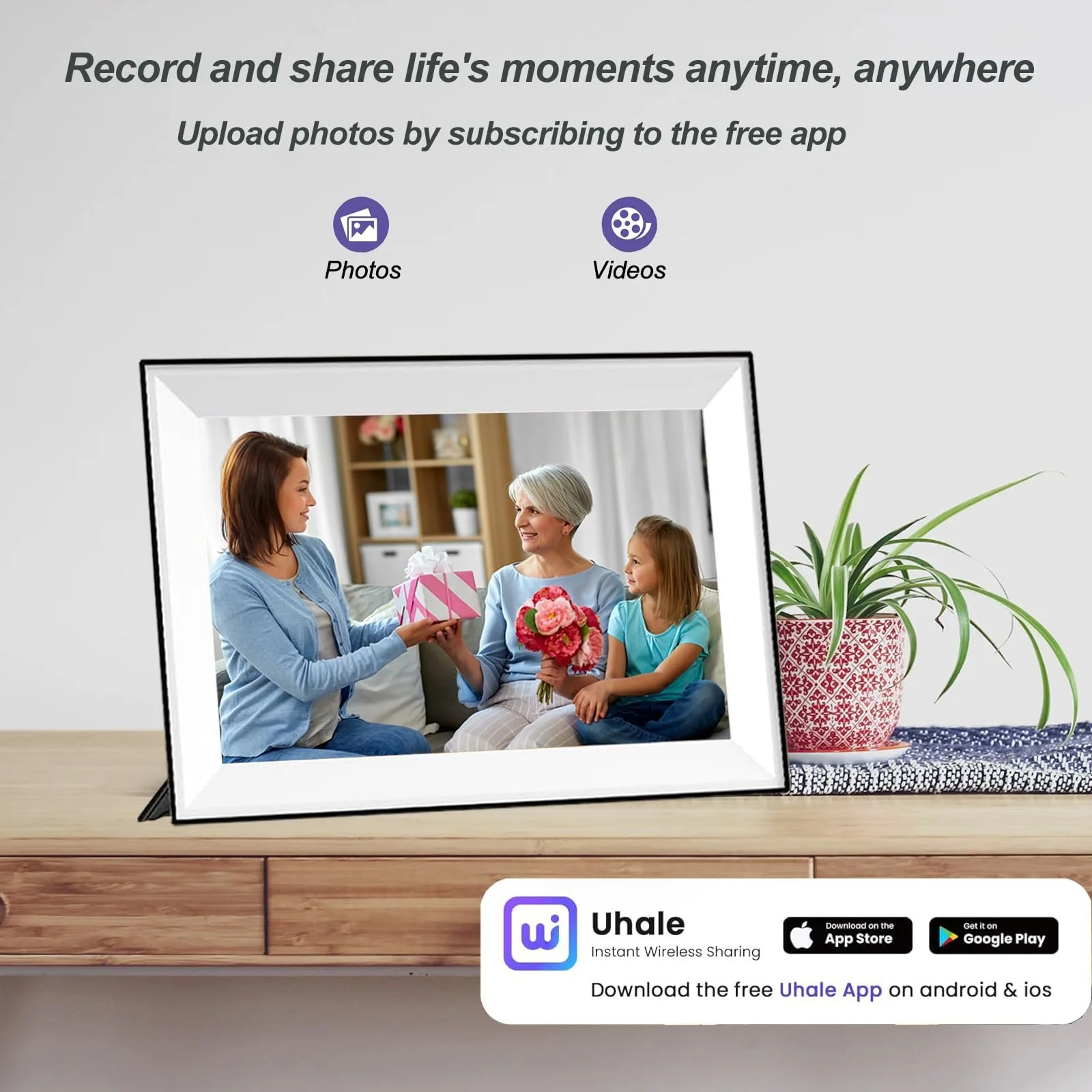 Цифровая фоторамка 10.1" WiFi 32 ГБ 1280 x 800 HD IPS Touch Screen Auto Rotate, фото №5
