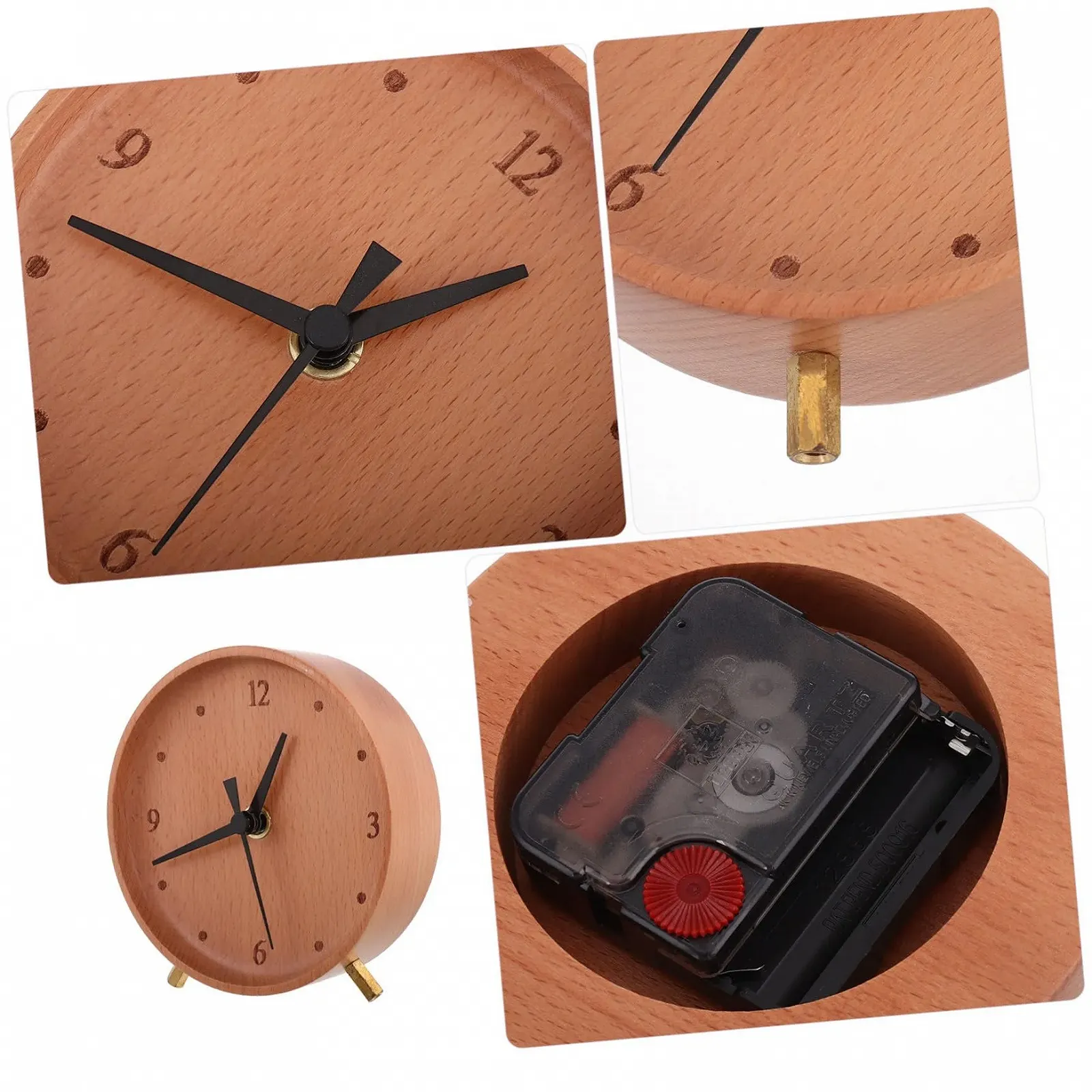 Настільний годинник у стилі ретро PartyKindom Світло-коричневий, фото №3