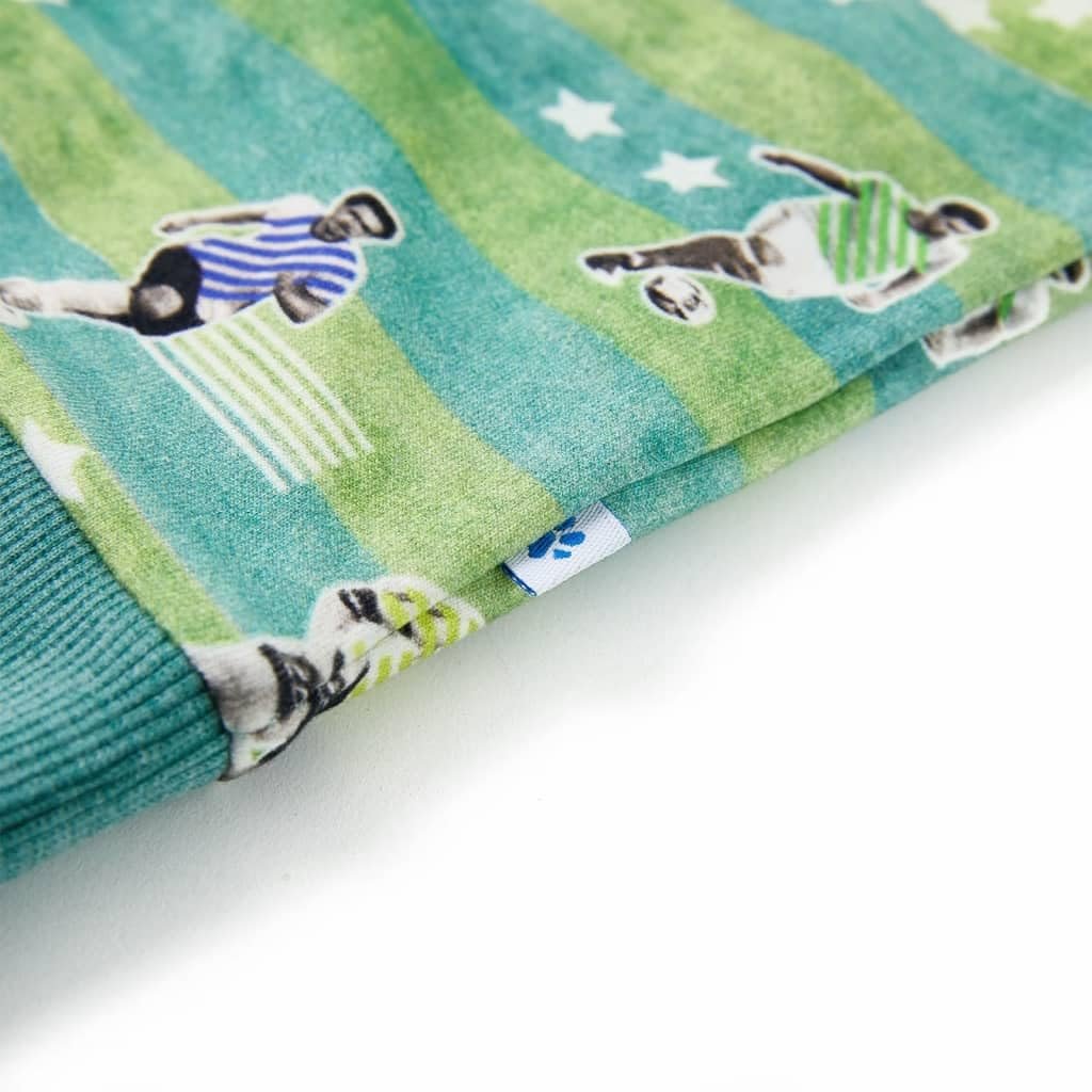 Світшот vidaXL Дитячий З довгими рукавами, Круглий виріз, світло-зелений меланж, фото №5