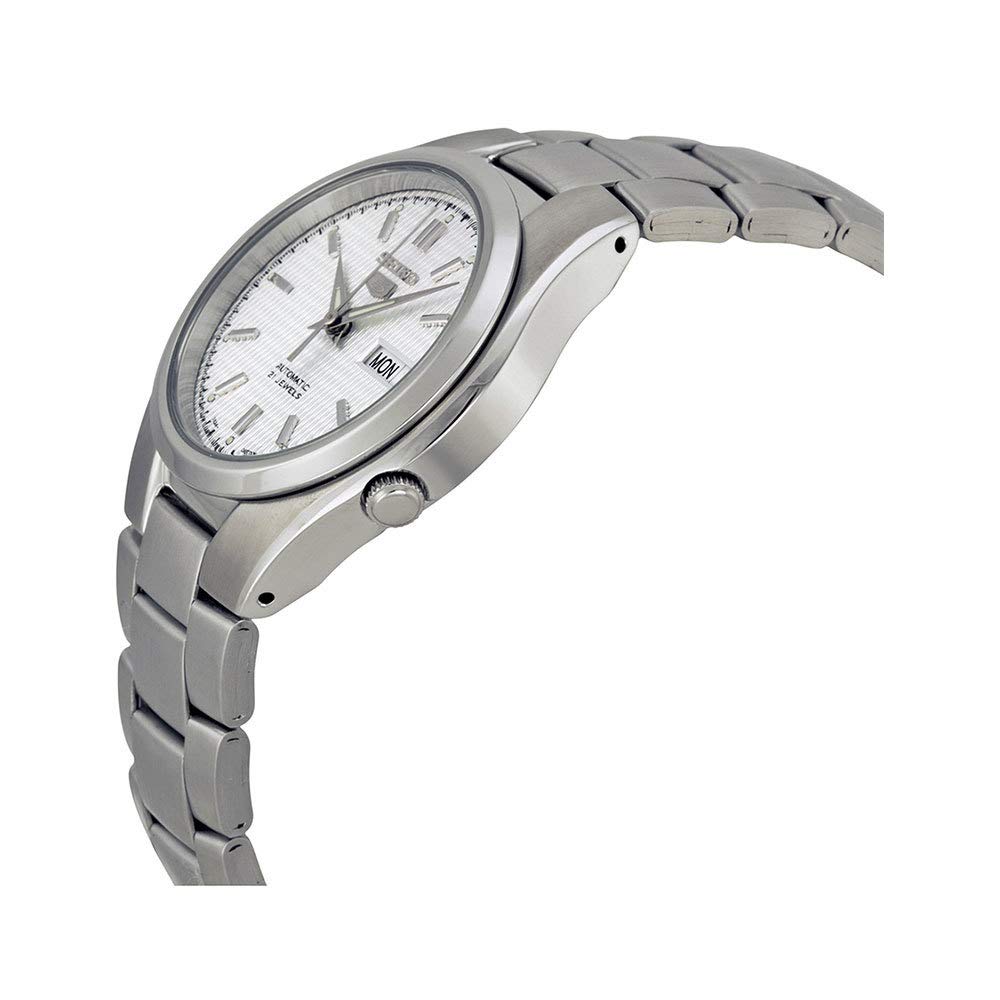 Чоловічий Автоматичний Годинник Seiko 5 SNK601K1, Сріблястий циферблат, Сріблястий браслет з нержавіючої сталі, фото №3