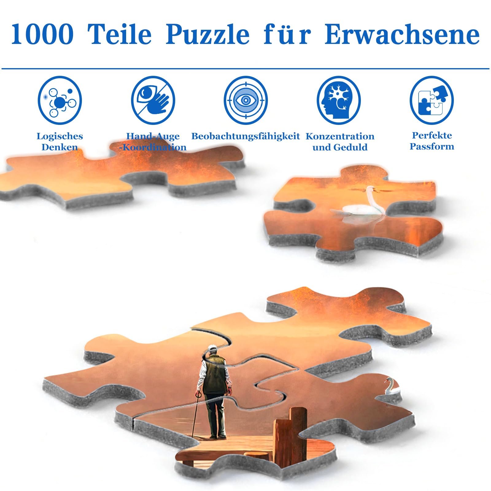 Пазл Bestdon 1000 деталей для взрослых Lakeside Evening Sunset Scenery Cabin 70 x 50 см, фото №4 Пазл Bestdon 1000 деталей для взрослых Lakeside Evening Sunset Scenery Cabin 70 x 50 см, фото №4