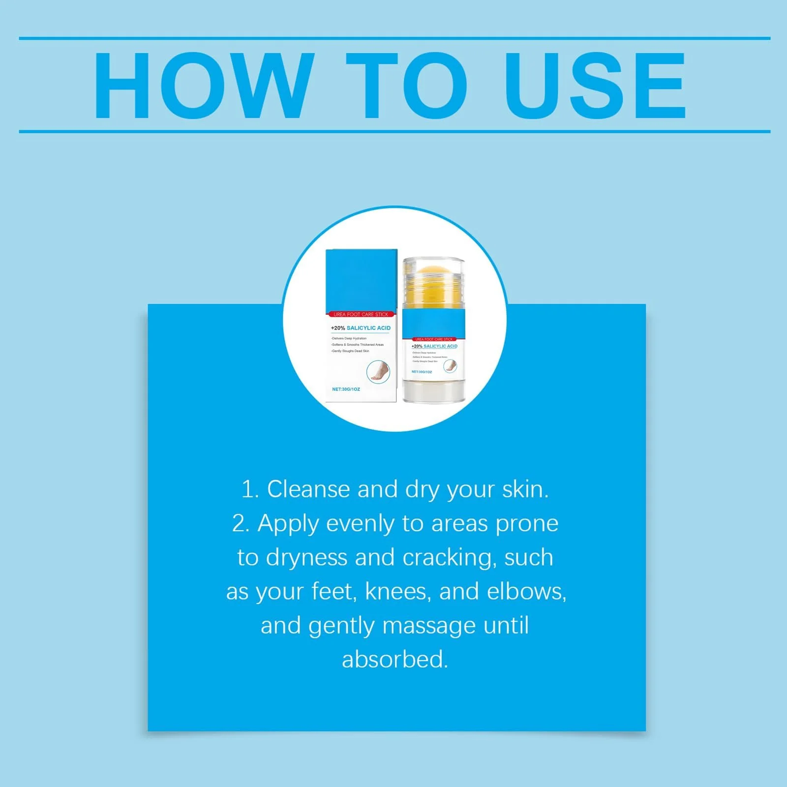 Крем для ног Urea Cream 60% увлажняющий в стике 30 г x 2 шт., фото №6