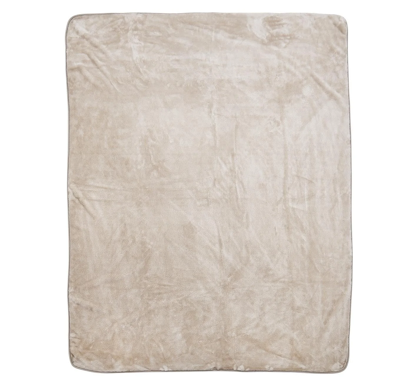 Плед DONE М’який Однотонний з вузькою облямівкою 150 x 200 см Перероблений матеріал Taupe 1311, фото №1