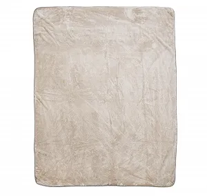 Плед DONE М’який Однотонний з вузькою облямівкою 150 x 200 см Перероблений матеріал Taupe 1311 - Фото 1