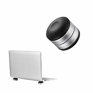 Подставка для ноутбука kwmobile Small Universal - Защита от перегрева, приподнятая подставка для ноутбука - Регулируемая высота - Черный Серебряный - Фото 1