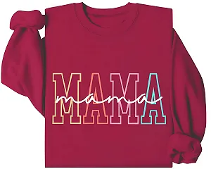 Толстовка ко Дню матери, футболка ко Дню матери, смешной буквенный принт, подарок на День матери, круглый вырез - Фото 1