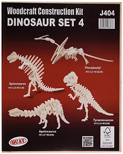 Набір Quay Dinosaurier Set 4 - Дерев'яний конструктор FSC synthetic.ua - Фото 1