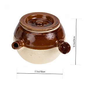 Горшок для лекарств глиняный Ciieeo Традиционный термостойкий для газовых плит synthetic.ua - Фото 1