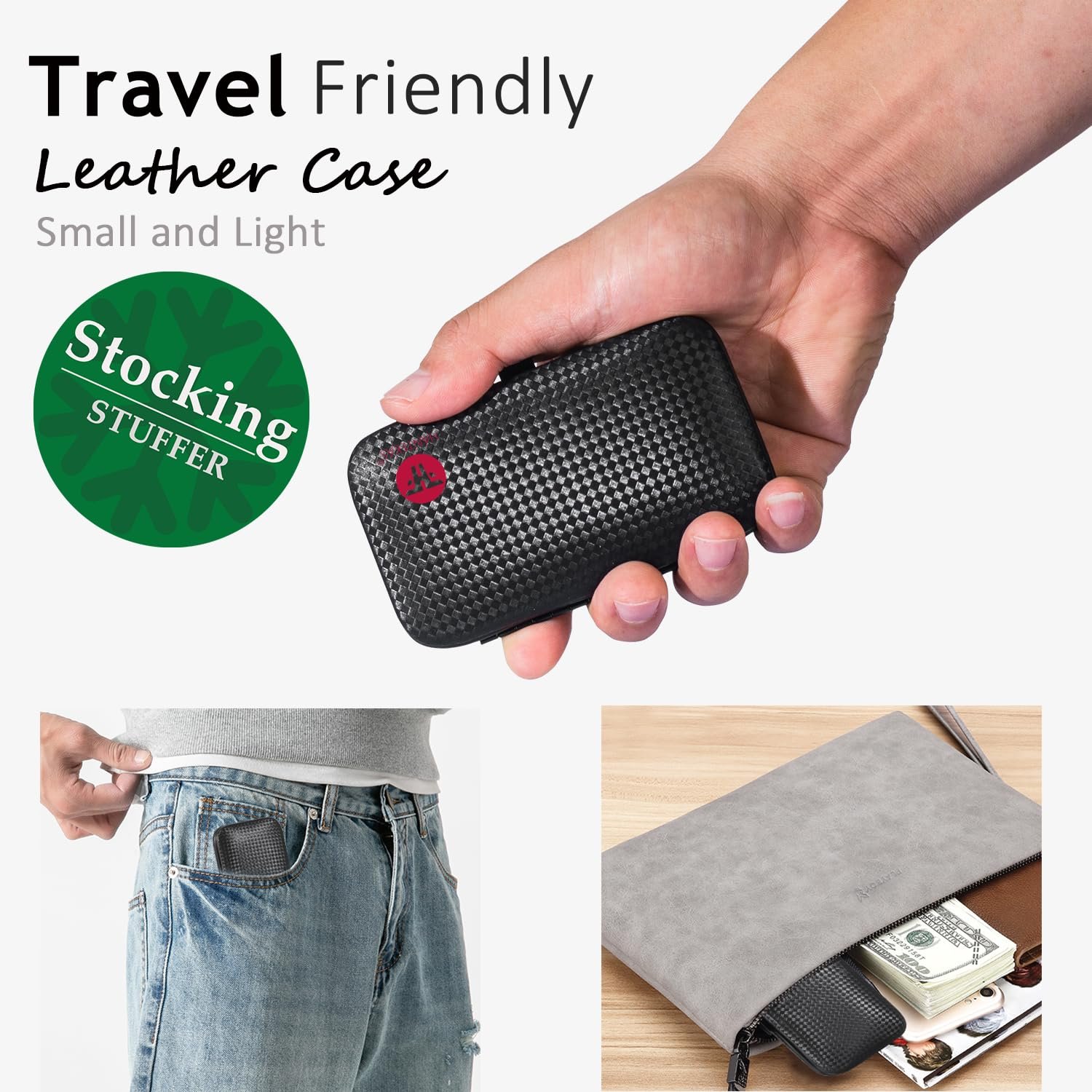 Набір для манікюру 9 в 1 HANTEKAS з нержавіючої сталі, з чорним червоним шкіряним чохлом, фото №7 Набір для манікюру 9 в 1 HANTEKAS з нержавіючої сталі, з чорним червоним шкіряним чохлом, фото №7