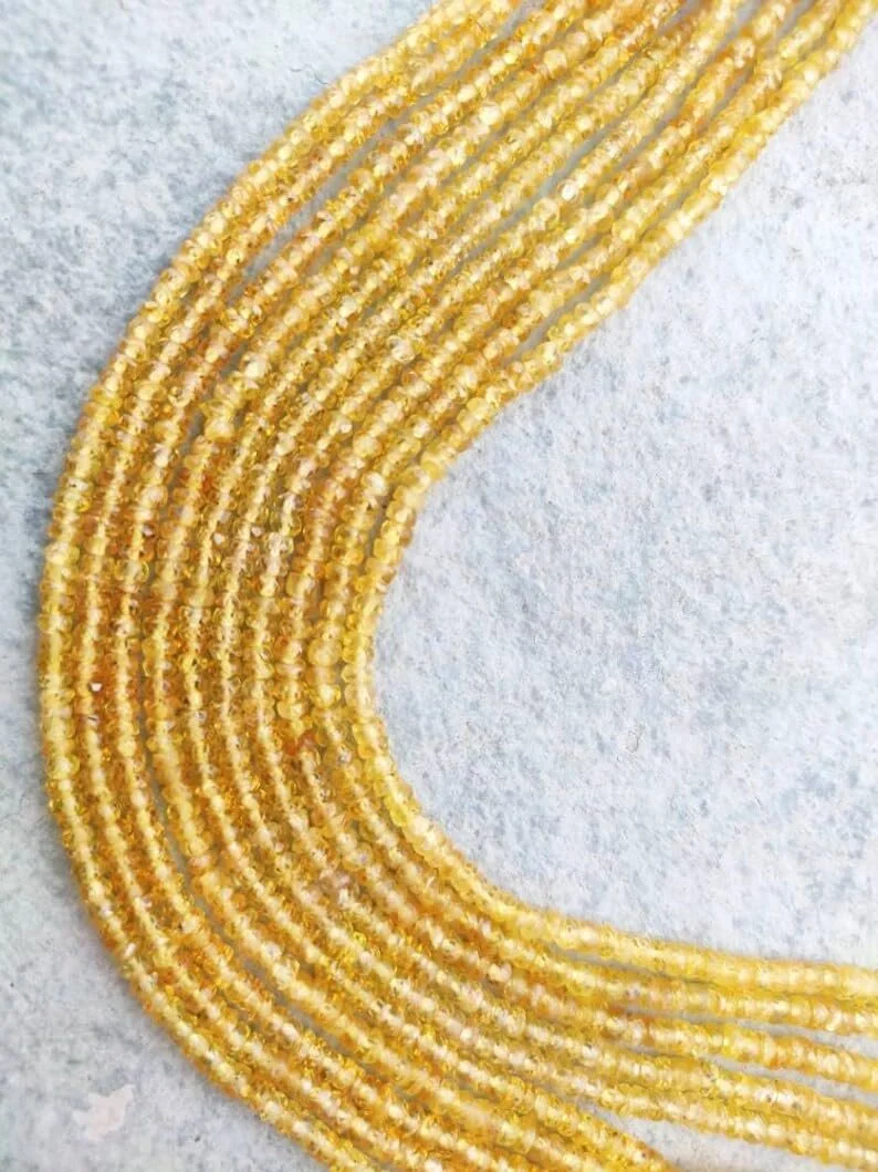 Бусины круглые сапфир/сонгия граненые 2.5-3 мм, нить длиной 40 см, драгоценные камни для ожерелья, браслета, фото №1