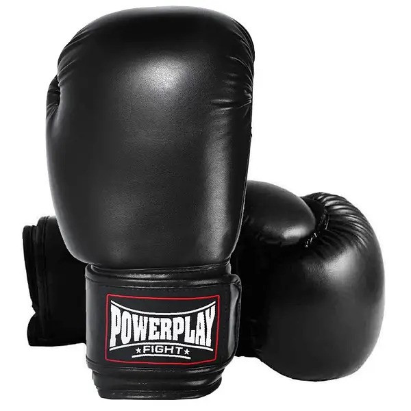 Боксерські рукавиці PowerPlay 3024 Ultra Mat Чорні 10 унцій, фото №1