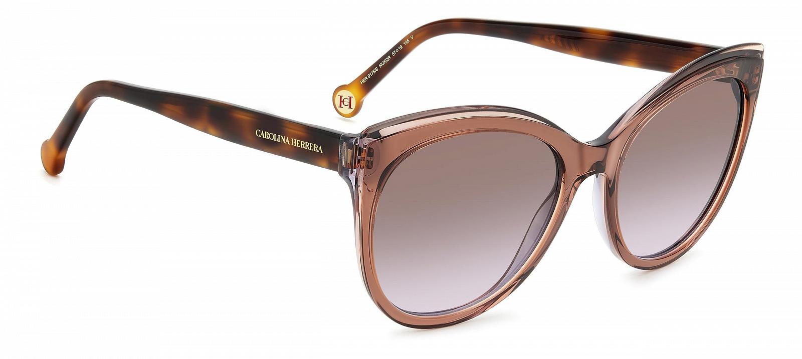 Сонцезахисні окуляри Carolina Herrera Her 0175/S Unisex, 57, NUX/QR Коричневий Сірий, фото №4