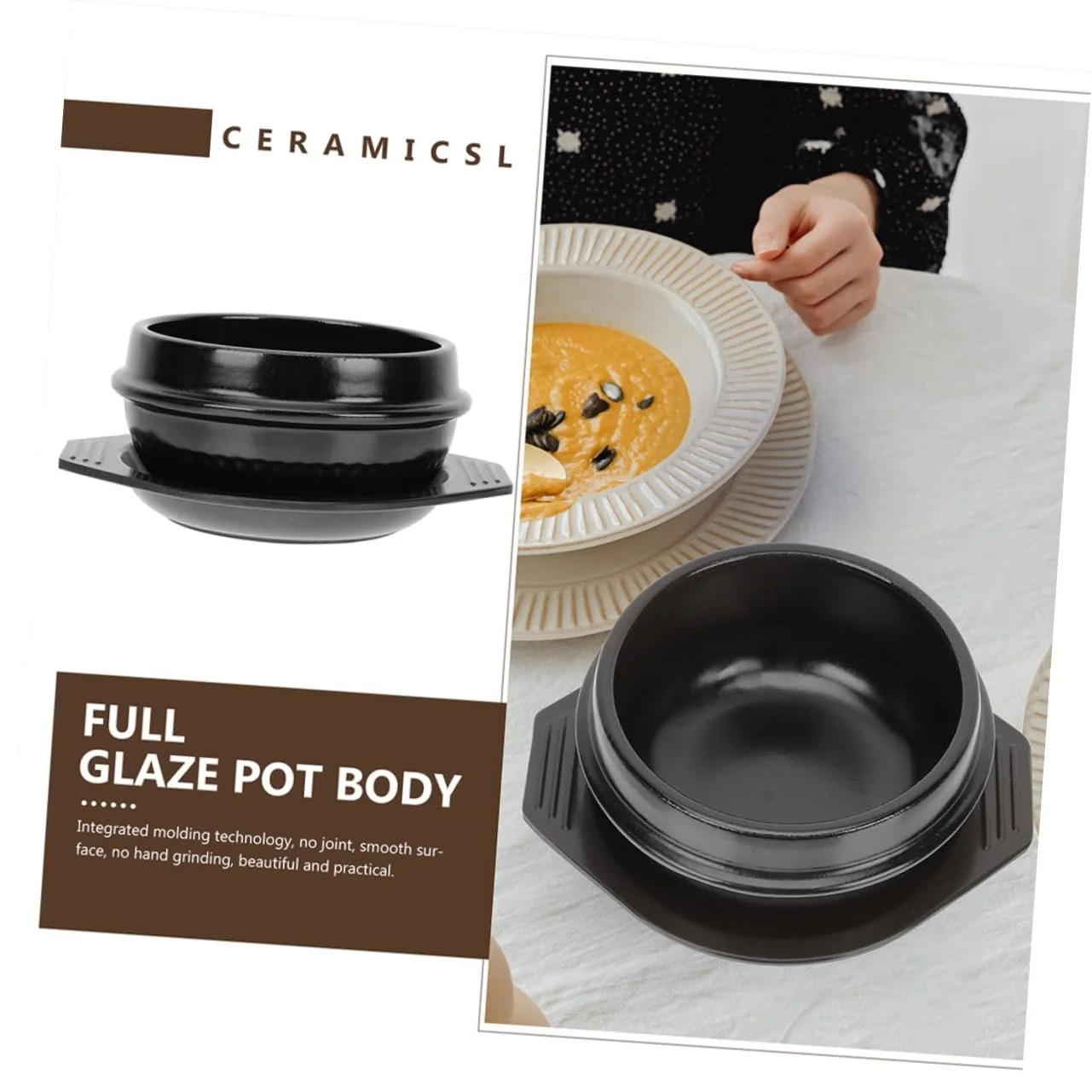 Горшок для запекания Керамический Термостойкий Равномерный нагрев, фото №2 Горшок для запекания Керамический Термостойкий Равномерный нагрев, фото №2