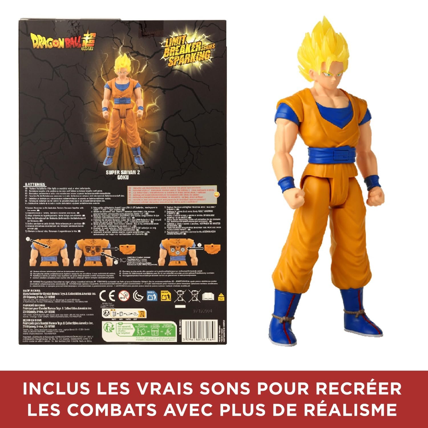 Фигурка Bandai Dragon Ball Super Super Saiyan 2 Goku Light and Sound Sparking, 30 см, фото №5