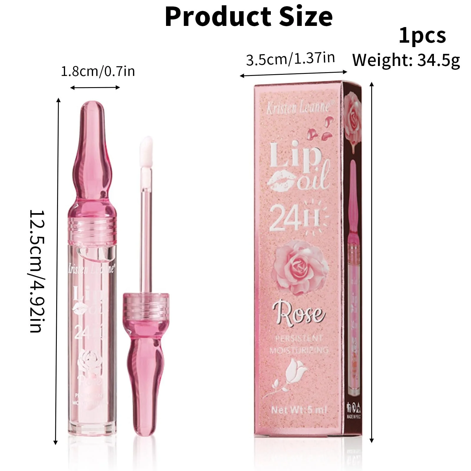 Масло для губ Увлажняющее, Rose Flavour, Прозрачное, для сухих губ, для ухода за губами, Роза, фото №2