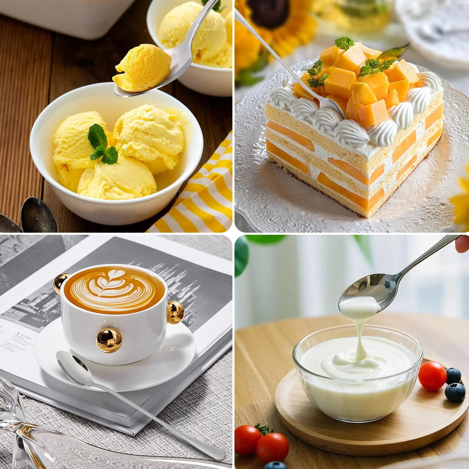 Ложка Довга для лате макіато з нержавіючої сталі, 19.5 см, фото №7 Ложка Довга для лате макіато з нержавіючої сталі, 19.5 см, фото №7