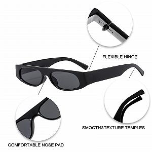 Вінтажні овальні сонцезахисні окуляри Long Keeper для жінок і чоловіків, вінтажна маленька оправа, ретро synthetic.ua - Фото 1