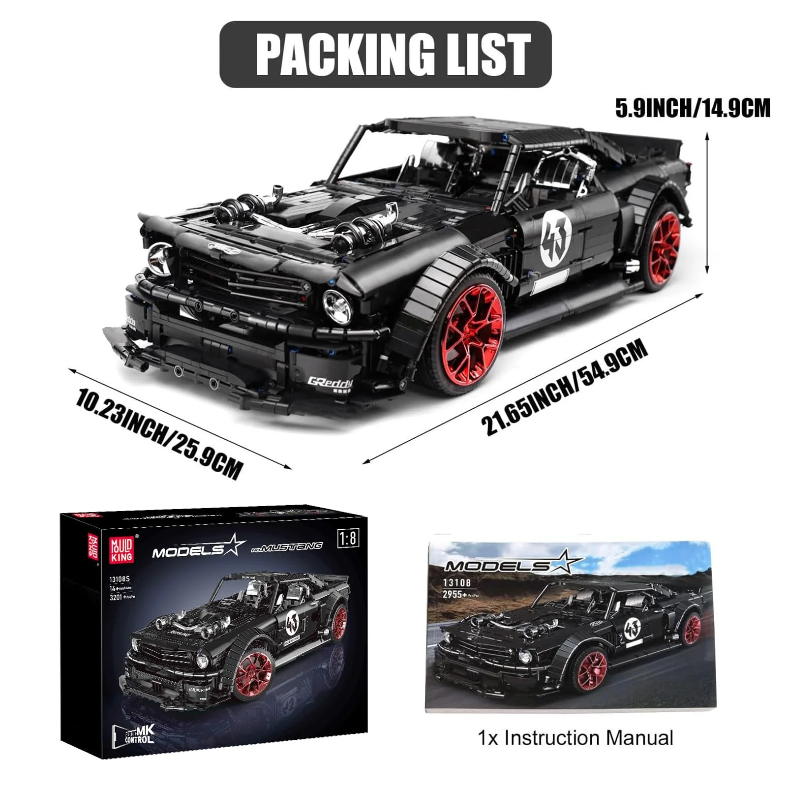 Конструктор Mould King Спортивний Автомобіль 13108N 3201 деталь, фото №2 Конструктор Mould King Спортивний Автомобіль 13108N 3201 деталь, фото №2