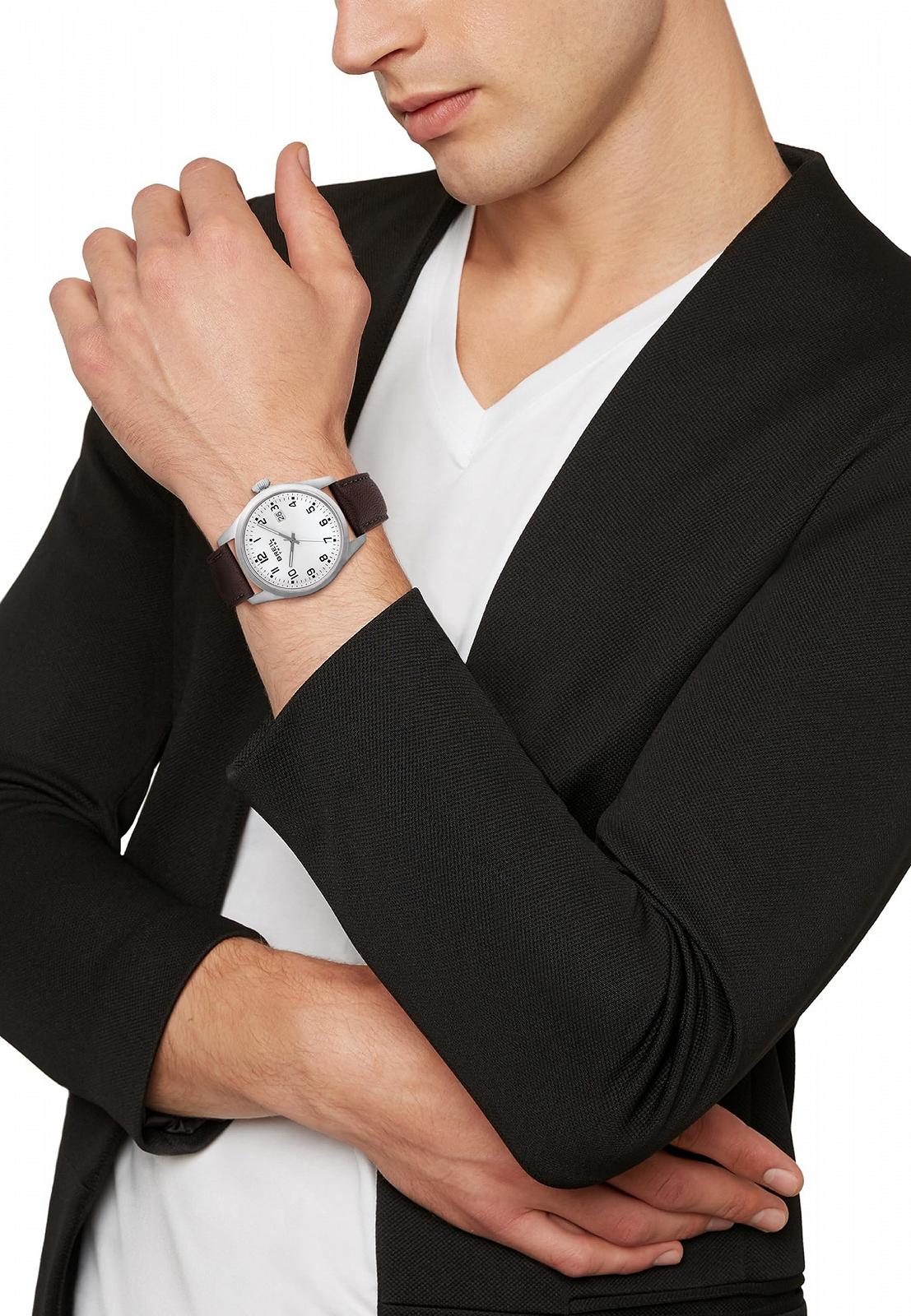 Часы Breil Classic Elegance Белый циферблат Кварцевый кожаный ремешок Коричневый EW0663, фото №4