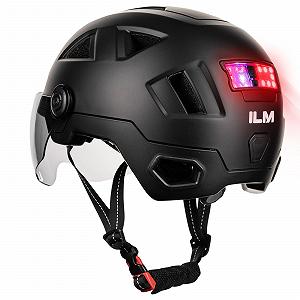 Шолом ILM Smart велосипедний з козирком, попереджувальним гальмом, LED-підсвічуванням, датчиком освітленості, функцією нахилу голови, миготливим тригером - Фото 1