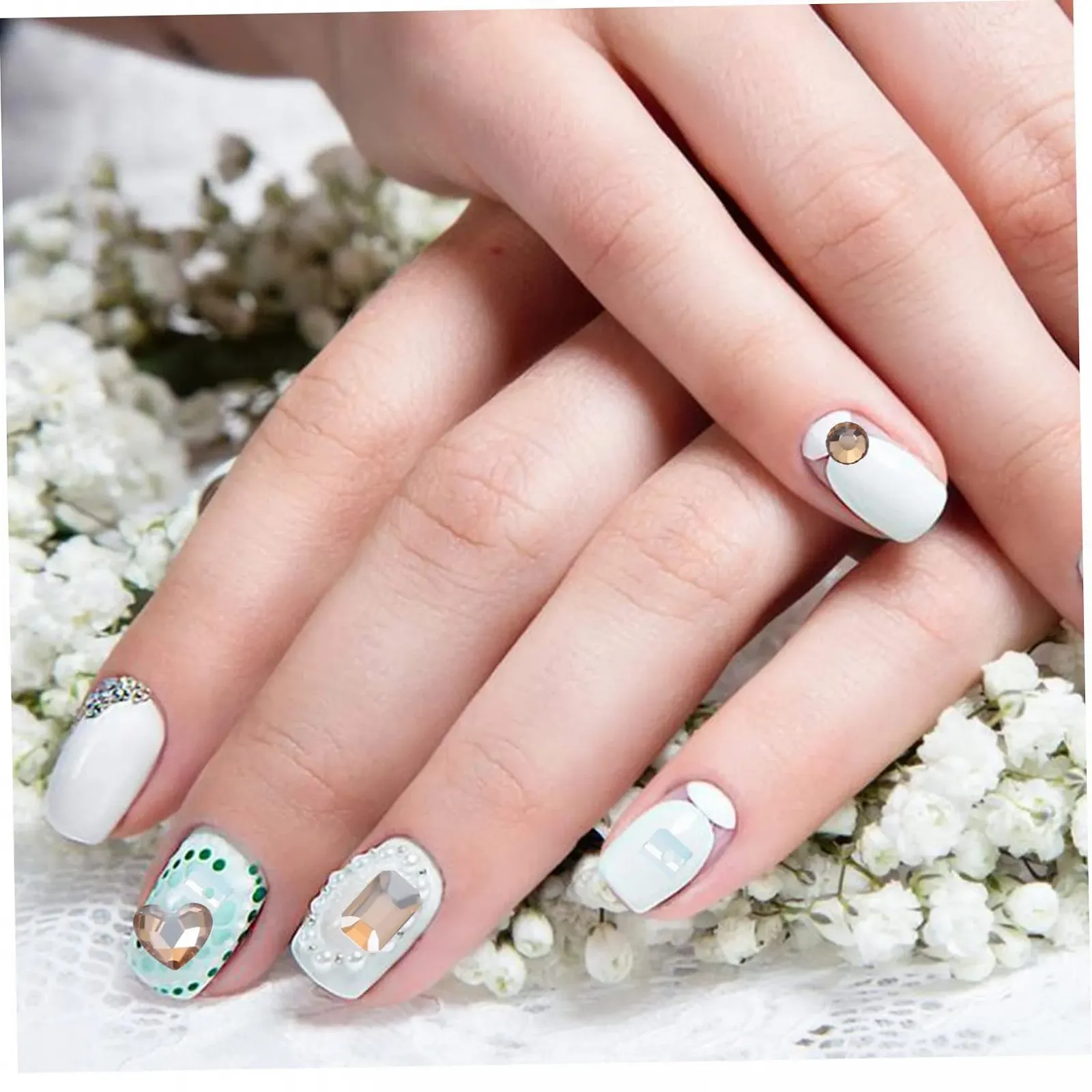 Стрази Healeved Колір шампань аксесуари для манікюру, фото №5