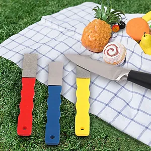 Набір точильних каменів алмазних 3 шт. 160x20x50 мм Червоний, жовтий, синій synthetic.ua - Фото 1