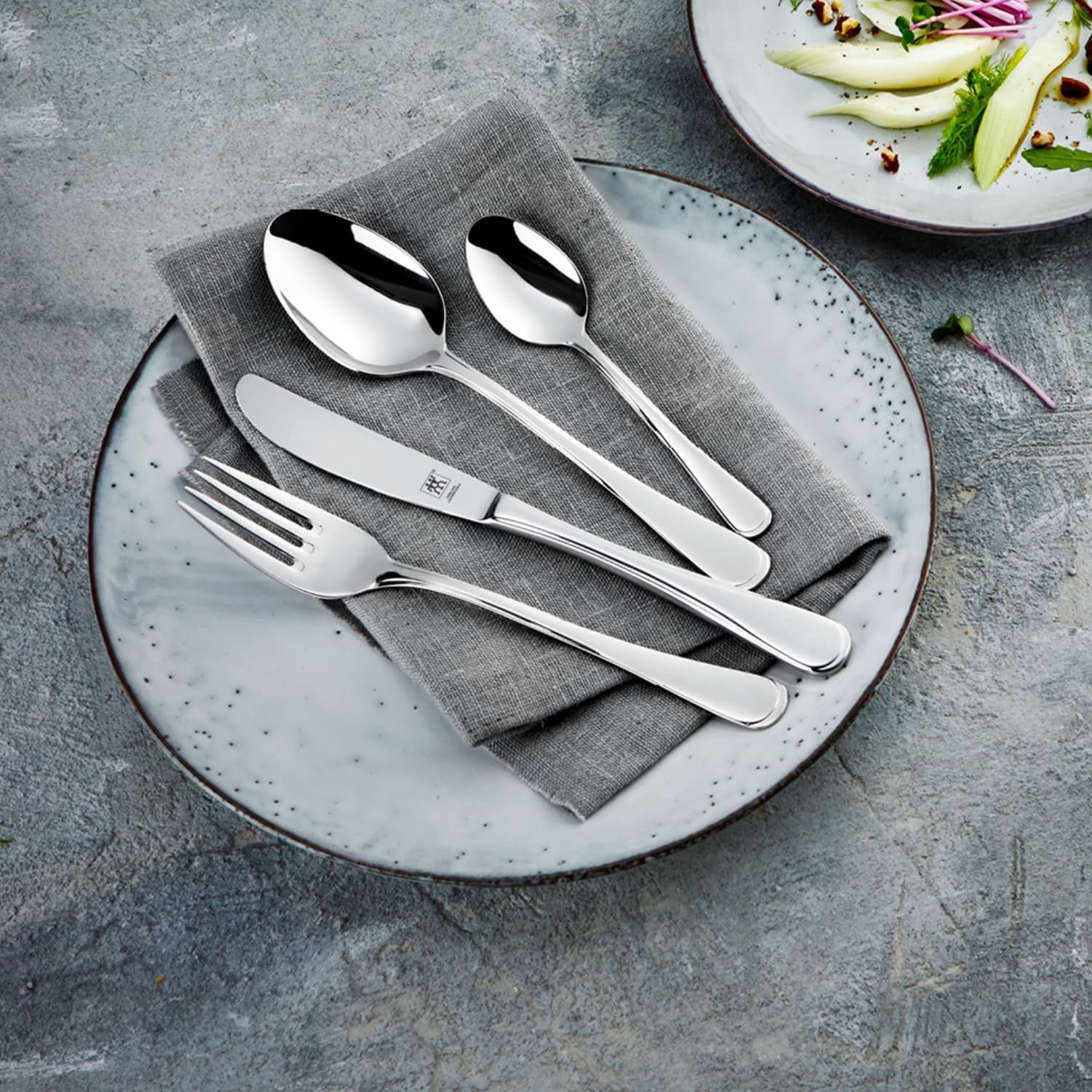 Набір столових приборів ZWILLING Nottingham, 68 предметів, на 12 персон, нержавіюча сталь 18/10, фото №3 Набір столових приборів ZWILLING Nottingham, 68 предметів, на 12 персон, нержавіюча сталь 18/10, фото №3