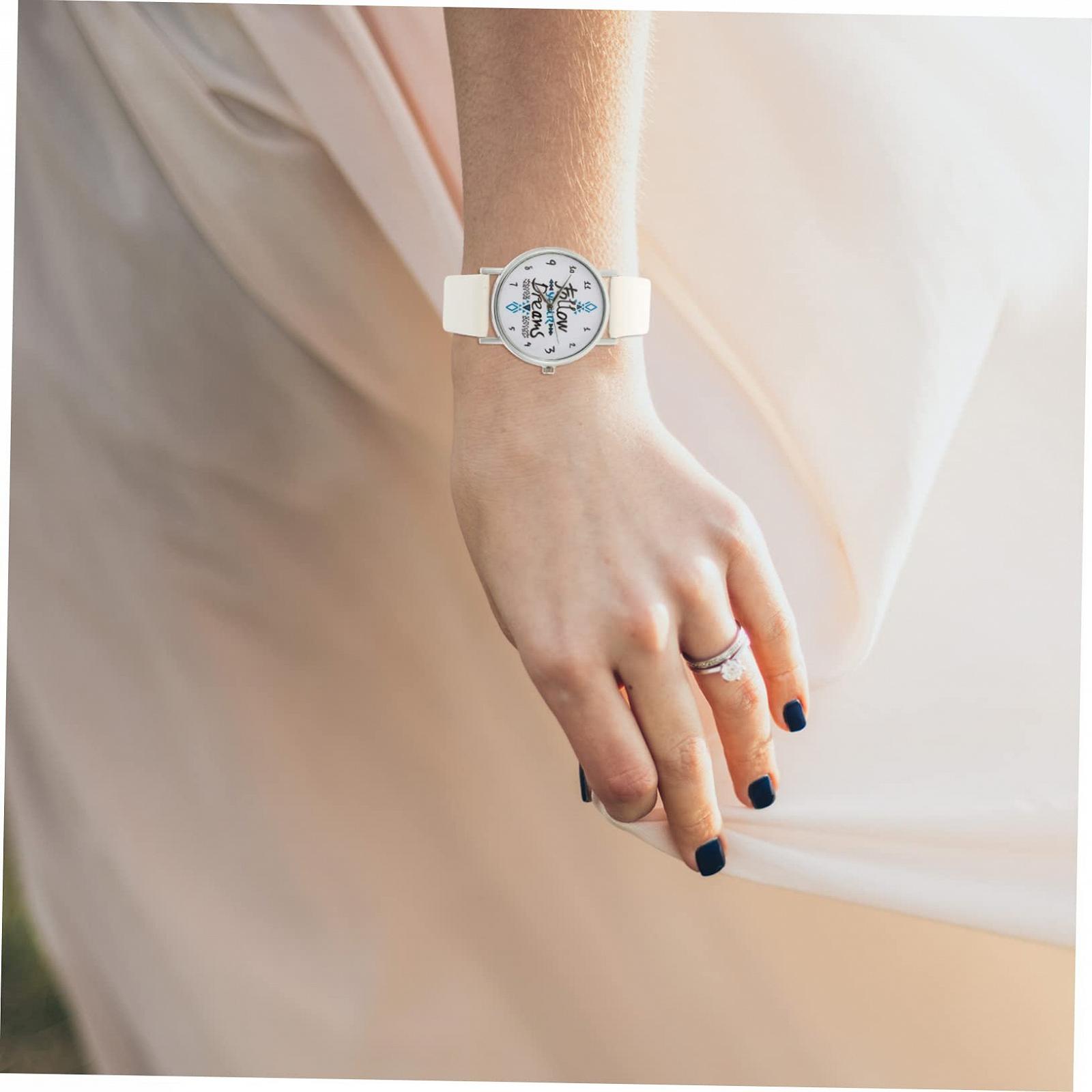 Часы LIFKOME Женские наручные часы и браслет Кожаные белые, фото №9 Часы LIFKOME Женские наручные часы и браслет Кожаные белые, фото №9