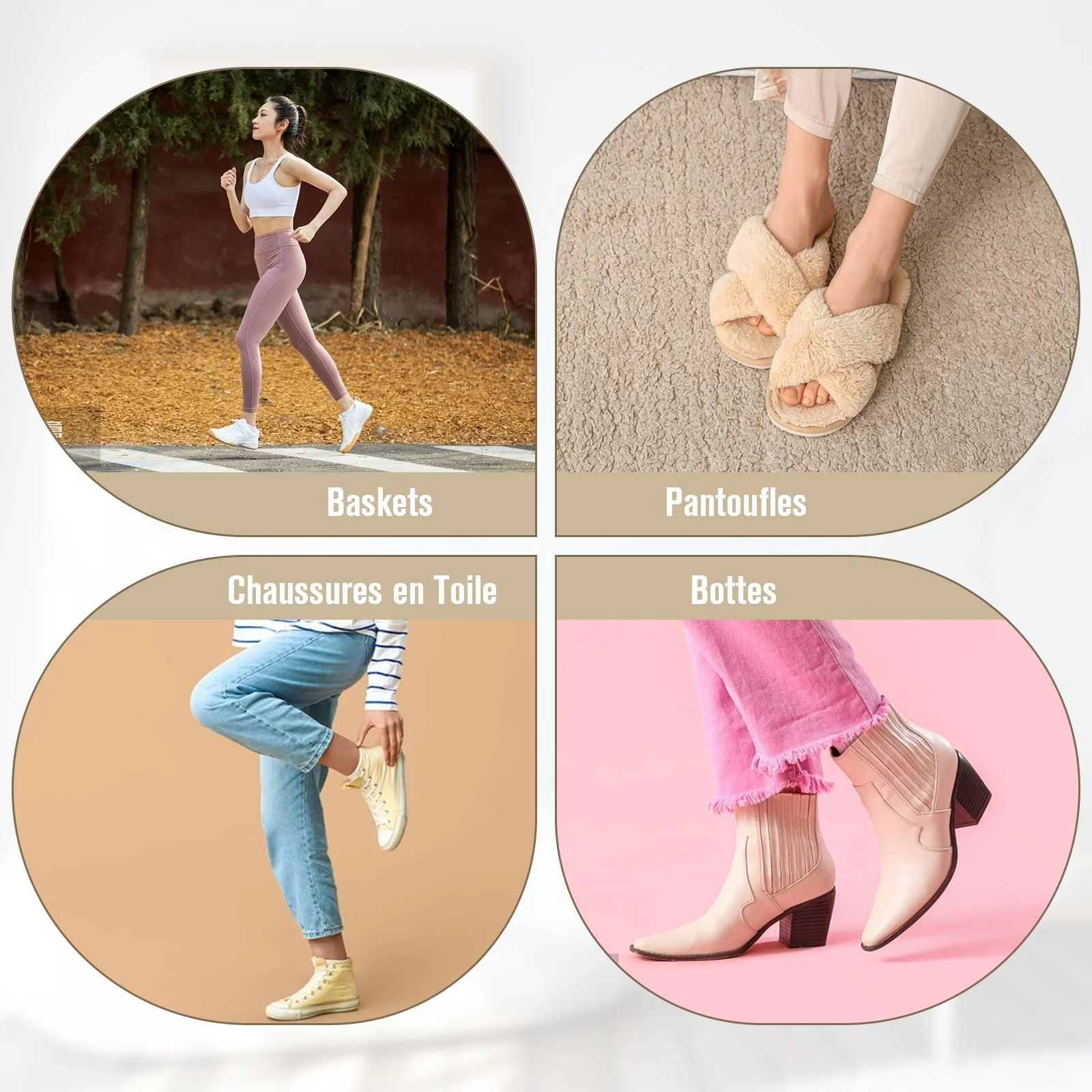 Носки для пальцев ZOCONE Женские 4 пары Дышащие и поглощающие пот Хлопковые спортивные носки, фото №7