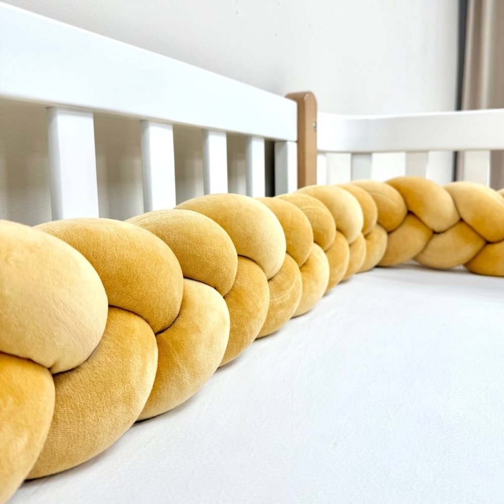 Бортик-коса гірчиця 360 см на всі сторони ліжечка, фото №3