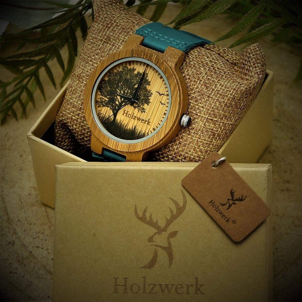 Дерев'яний годинник Holzwerk Germany жіночий/чоловічий дизайнерський годинник ручної роботи, фото №6