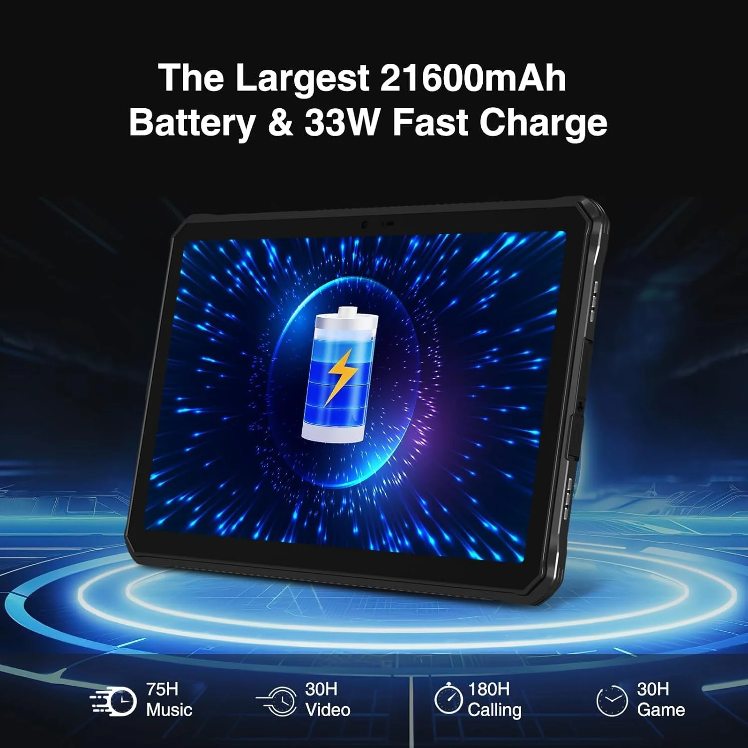 Планшет 10.4'' 2K DOOGEE R20 8+12/256Gb / 4G / 2-SIM / 8 ядер / Android 13 / 21600 мАг/ Чорно-оранжевий, фото №6