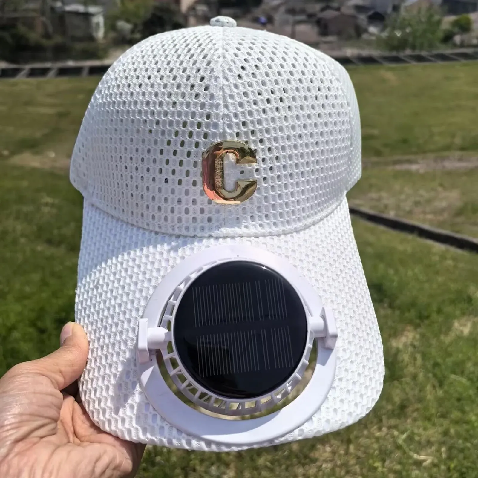 Кепка с вентилятором Knowlife С солнечной панелью USB-зарядка Воздухопроницаемая сетчатая 3 скорости, фото №9