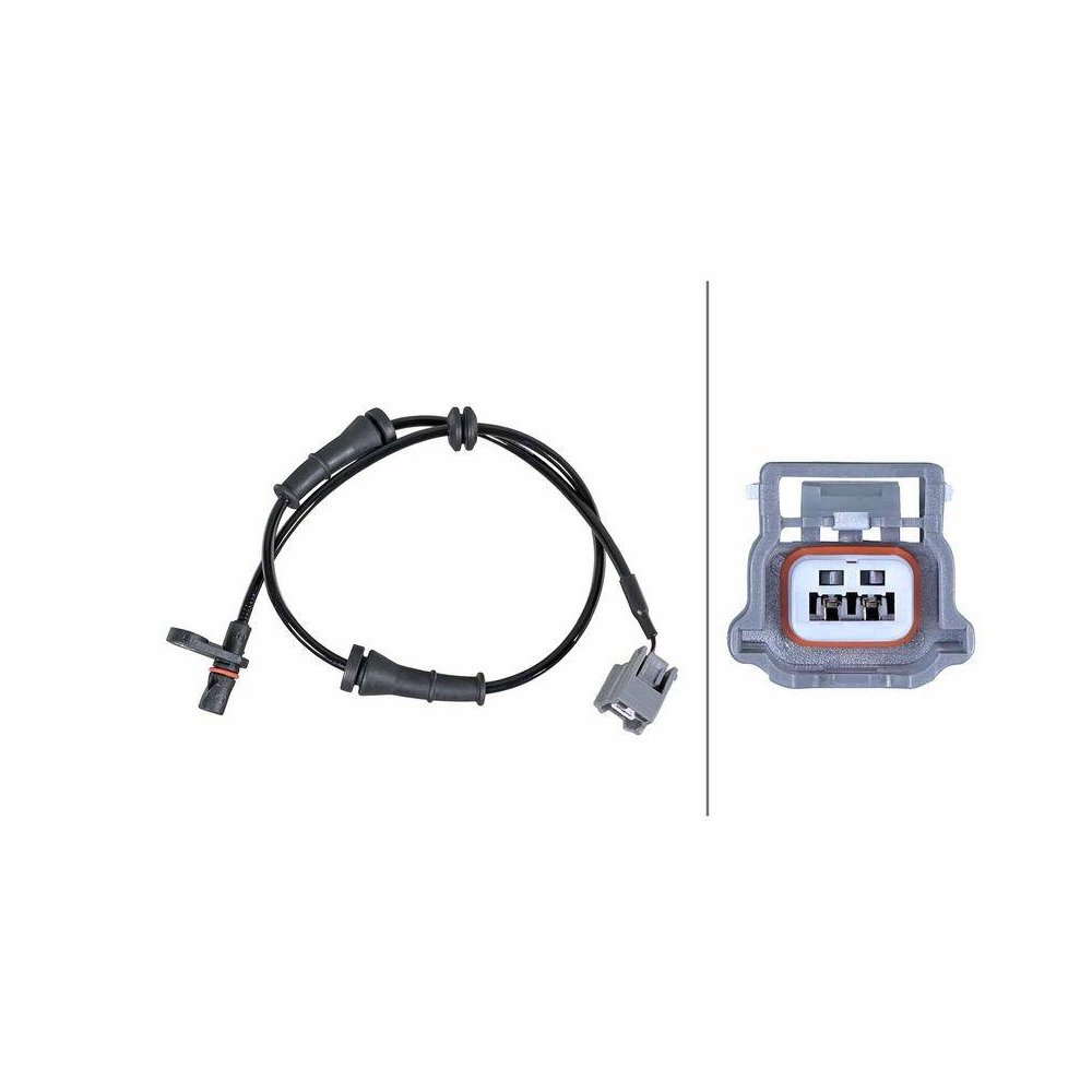 Датчик частоти обертання колеса HELLA 6PU 358 252-281 для NISSAN, задній міст, фото №1