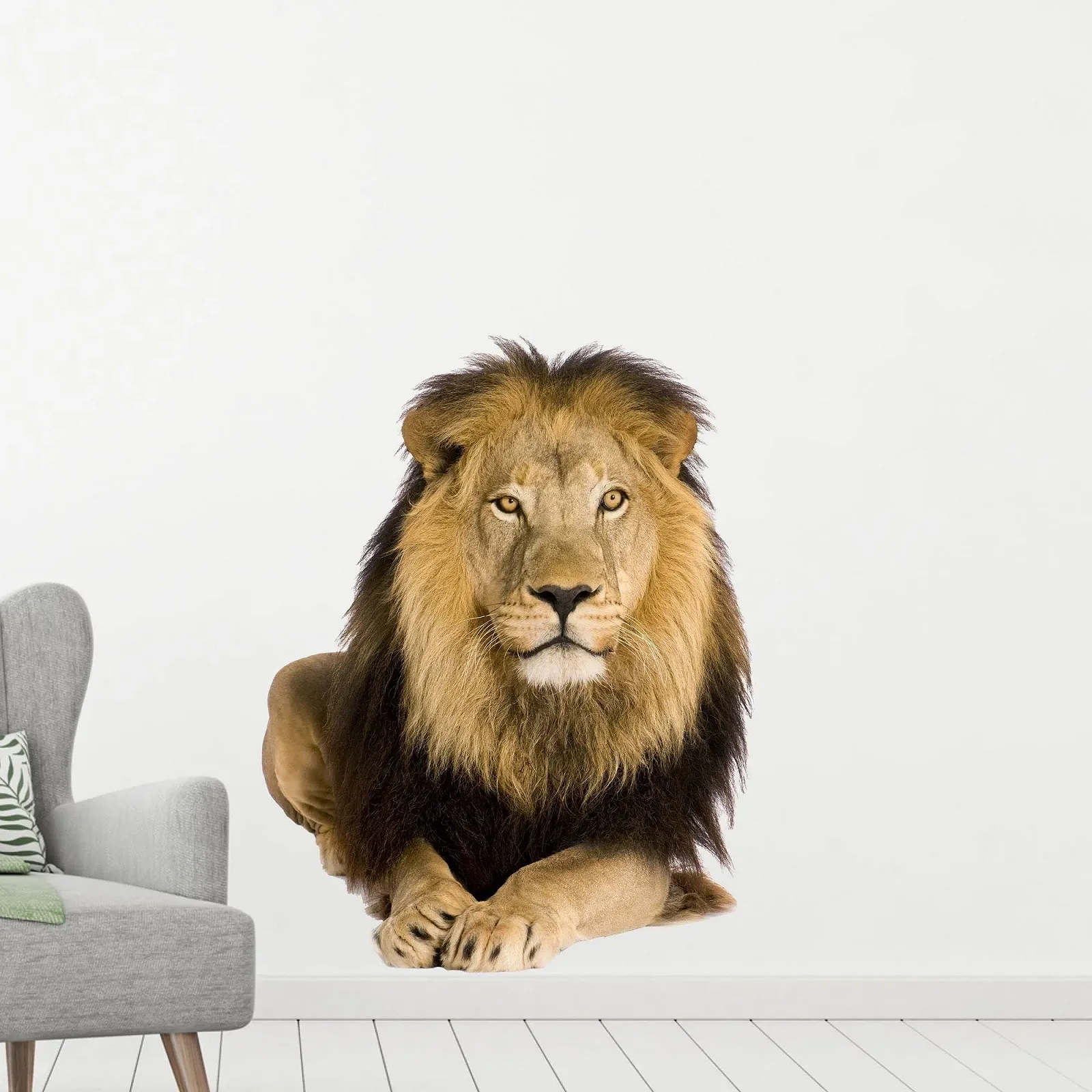 Наклейка на стену GRAZDesign Lion Savannah Africa 3D 74 x 57 см, фото №3