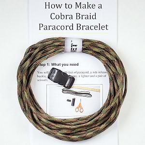 Набір для браслета з паракорду PARACORD PLANET Cobra Braid Survival Multi Camo - Фото 1