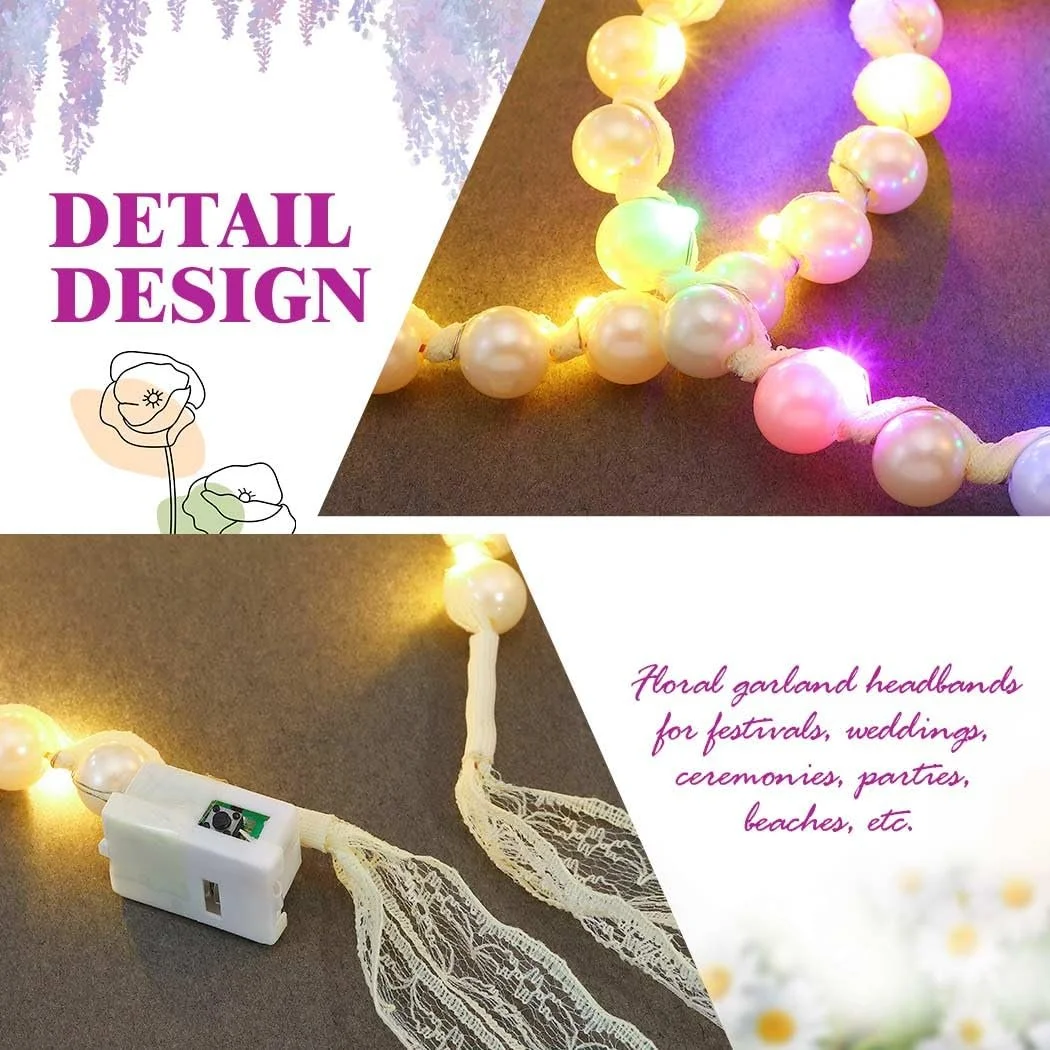 Вінок Світлодіодний Перлинний Edary, фото №4