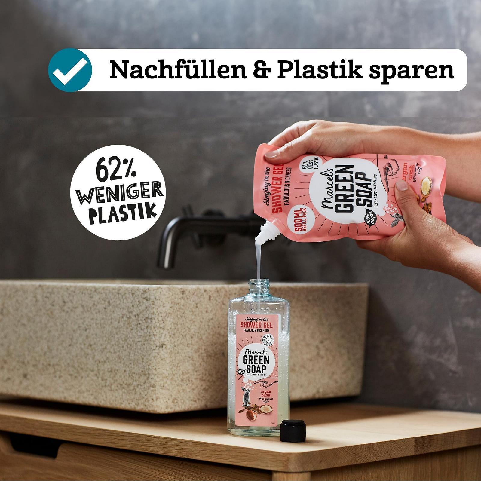 Гель для душа Marcel's Green Soap Mimosa & Blackcurrant 99% Biodegradable Vegan, фото №5 Гель для душа Marcel's Green Soap Mimosa & Blackcurrant 99% Biodegradable Vegan, фото №5