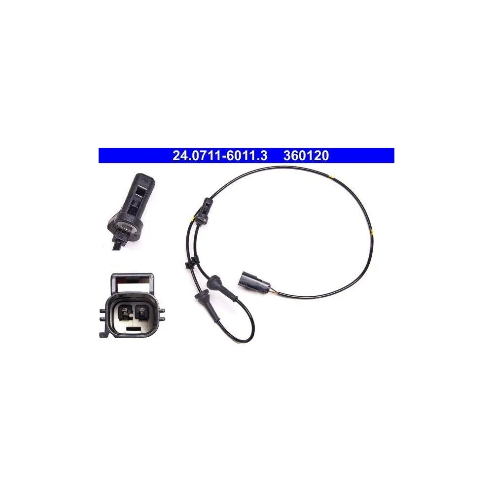 Датчик скорости вращения колеса ATE 24.0711-6011.3 для VOLVO передний мост, фото №1 Датчик скорости вращения колеса ATE 24.0711-6011.3 для VOLVO передний мост, фото №1