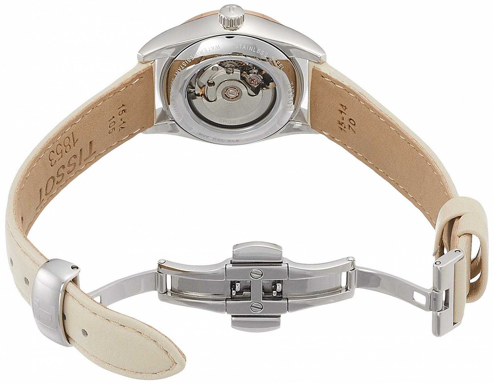 Автоматичний Годинник Tissot T9300074626100, бежевий, Ремінець, фото №10 Автоматичний Годинник Tissot T9300074626100, бежевий, Ремінець, фото №10