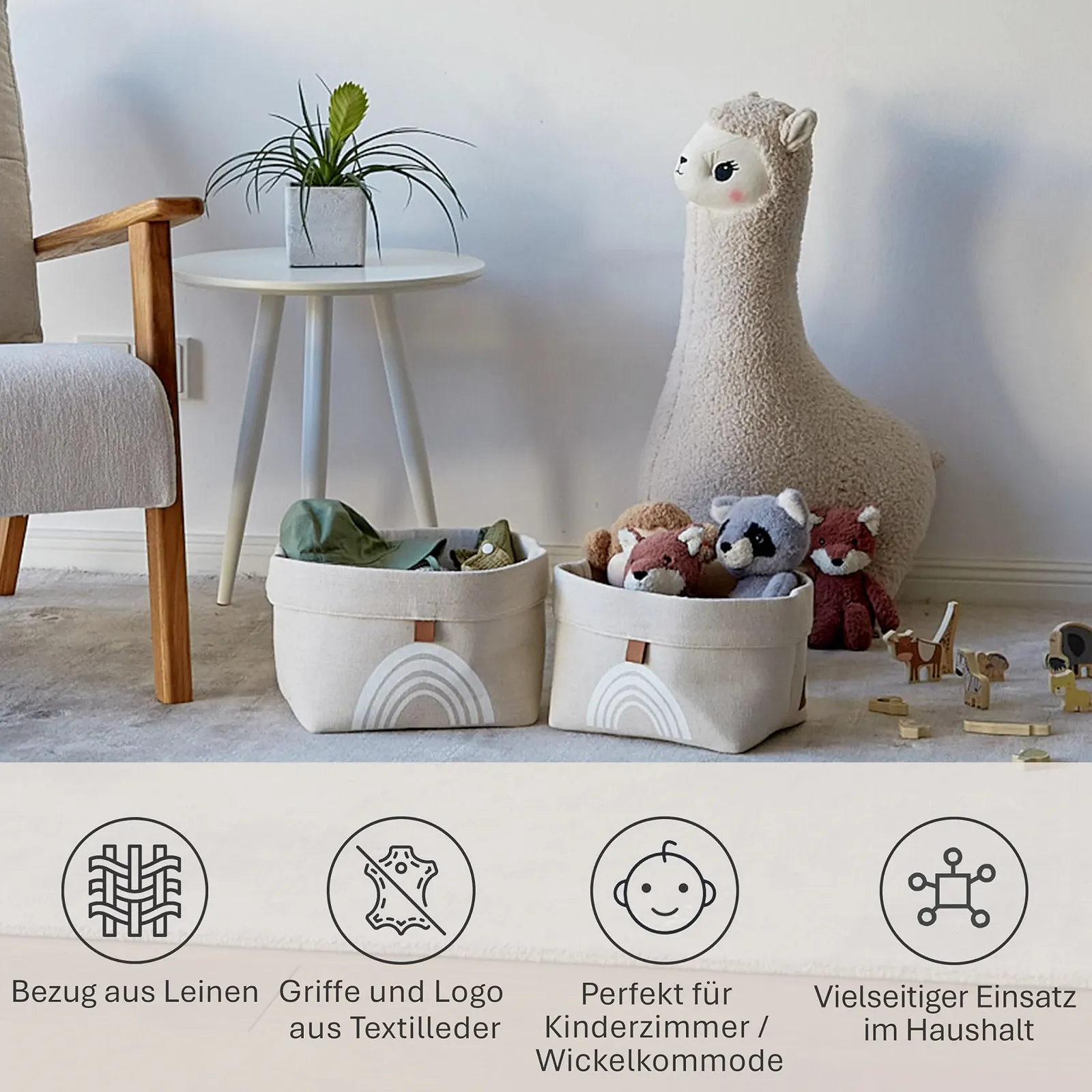 Органайзер LOVE IT STORE IT Premium Набор корзин для хранения Бежевый для детской комнаты и ванной комнаты, фото №4