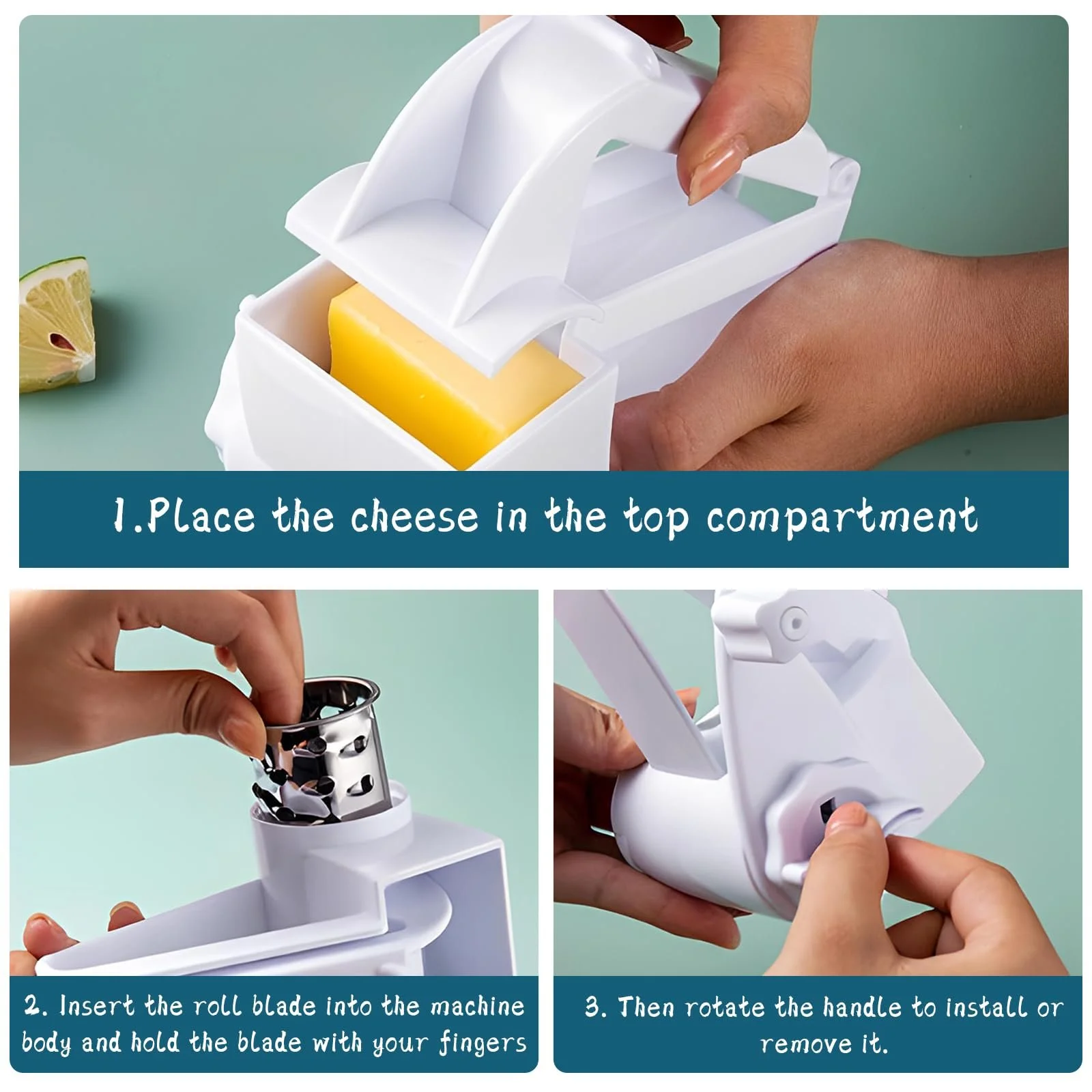 Терка 3-в-1 Berglander для творога, с ручкой, фото №4 Терка 3-в-1 Berglander для творога, с ручкой, фото №4