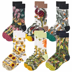 Шкарпетки жіночі прозорі візерункові - Фото 1