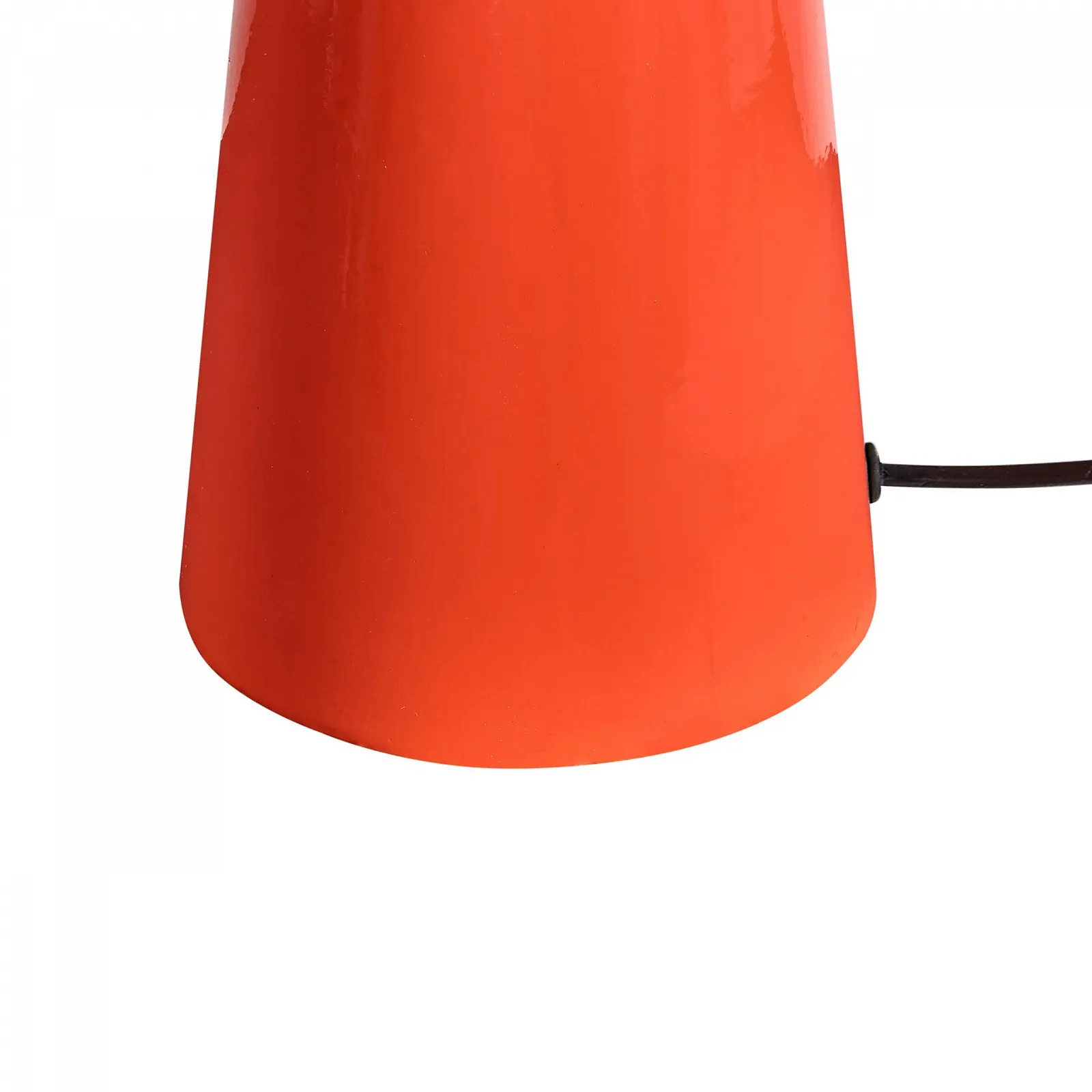 Настільна лампа Beliani Oteros Керамічна Форма вази Абажур зі штучної замші Червона, фото №7