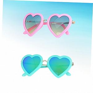 Сонцезахисні окуляри Серце (4 шт) PACKOVE Зелені Стильні synthetic.ua - Фото 1