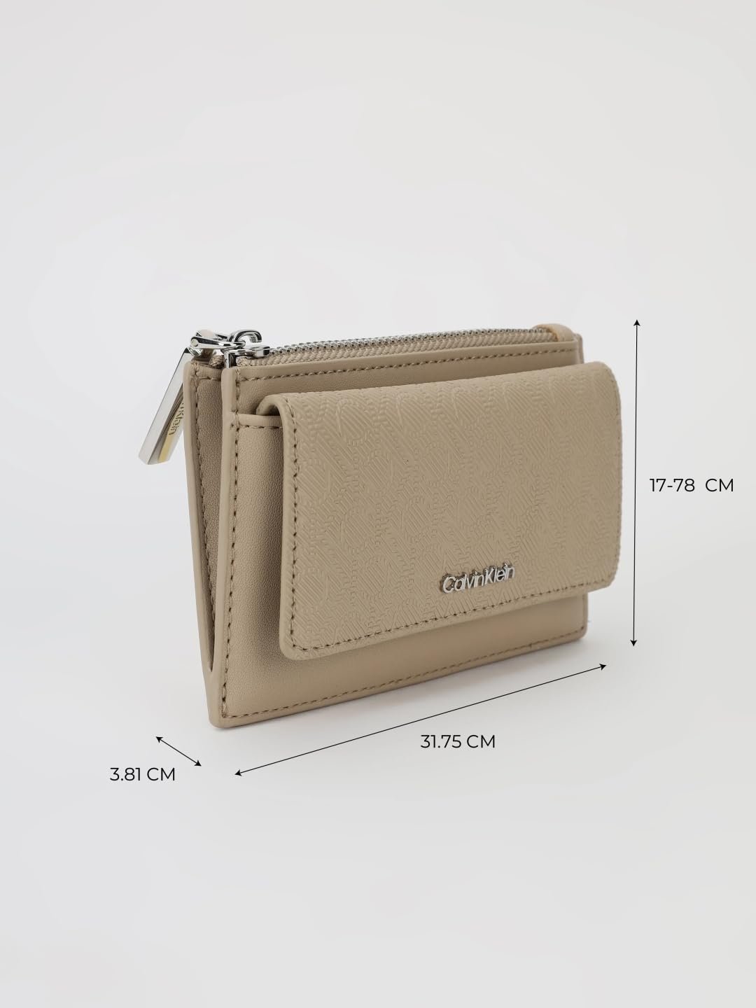 Картхолдер Calvin Klein Ck Must Zip Flap Cardholder_Mono K60k612949 Коричневый (Crockery), фото №5