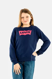 Толстовка Levi's Kids Lvg Key Item Logo Crew для дівчат synthetic.ua - Фото 1