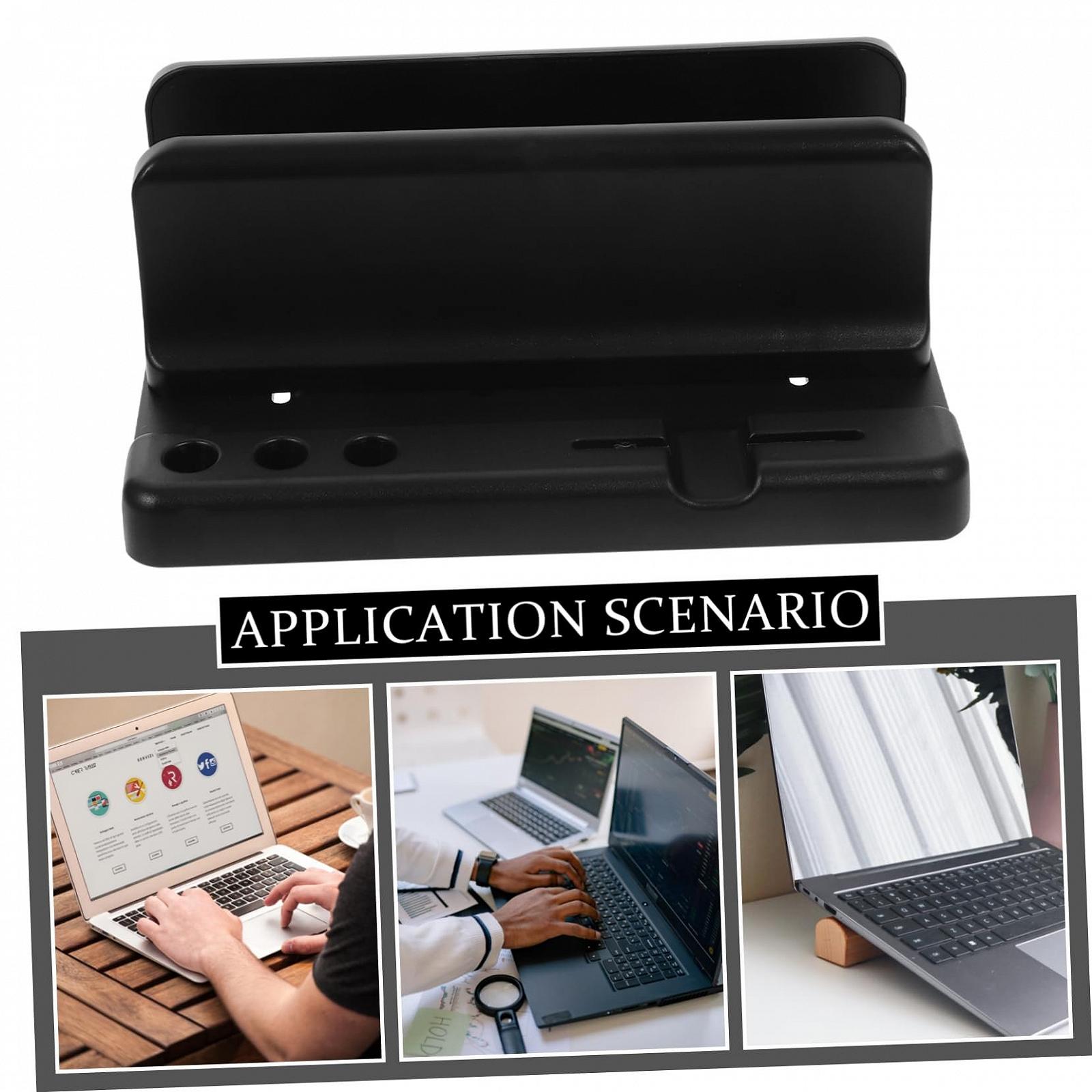 Вертикальная подставка для ноутбука DOITOOL, совместимая с MacBook Pro, прочный и легкий держатель для эффективного хранения на рабочем столе, черный, фото №6